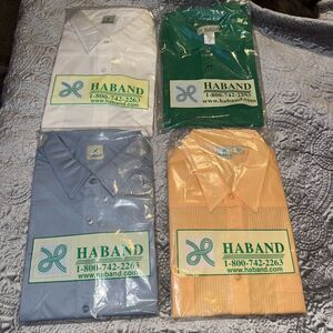 XL Vintage Polo Shirts Mens Large 4 Lot Short Sleeve 80s retro Shirt NWT